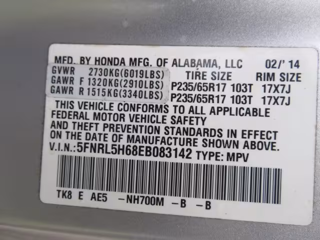 2014 Honda Odyssey - 5FNRL5H68EB083142 - Image #52