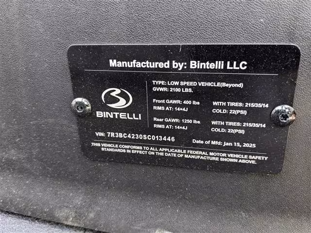 2025 BINTELLI BEYOND 4PR LIFTED LITHIUM - 7R3BC4230SC013446 - Image #9